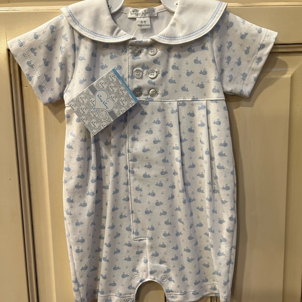 NWT Kissy Kissy Baby Boy Whale Outfit 6-9m